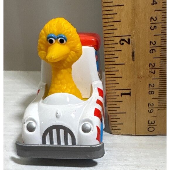 Big Bird Popcorn Car Toy 1988 Diecast Children's Television Network 2" - Picture 10 of 10
